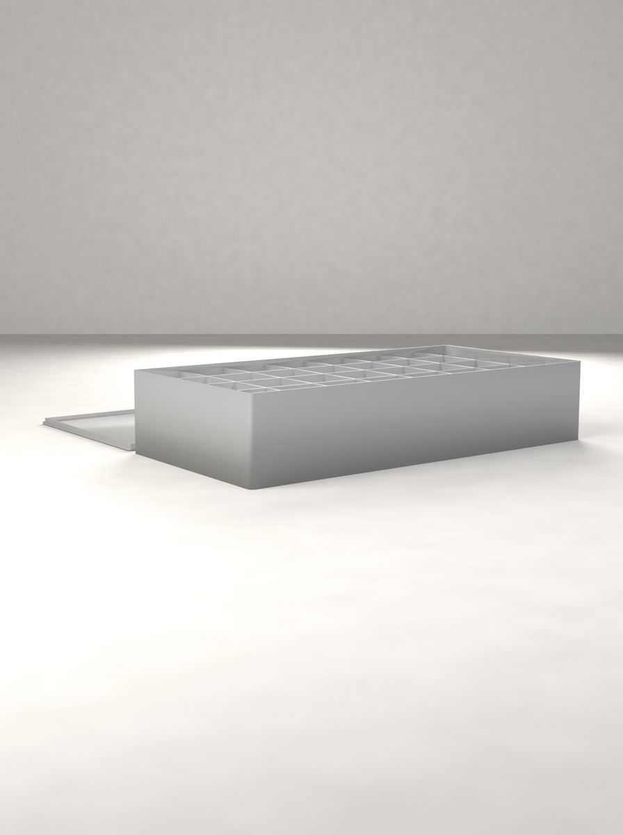 Kapaklı Büyük Bölmeli Kutu (300 × 150 × 60 mm, 8 × 4 Gözlü) görsel 2