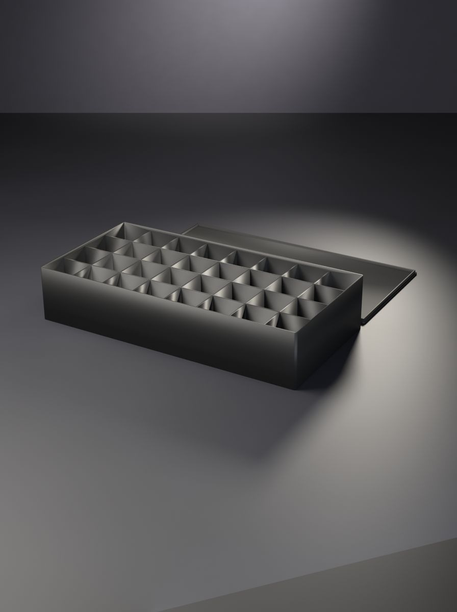 Kapaklı Büyük Bölmeli Kutu (300 × 150 × 60 mm, 8 × 4 Gözlü)