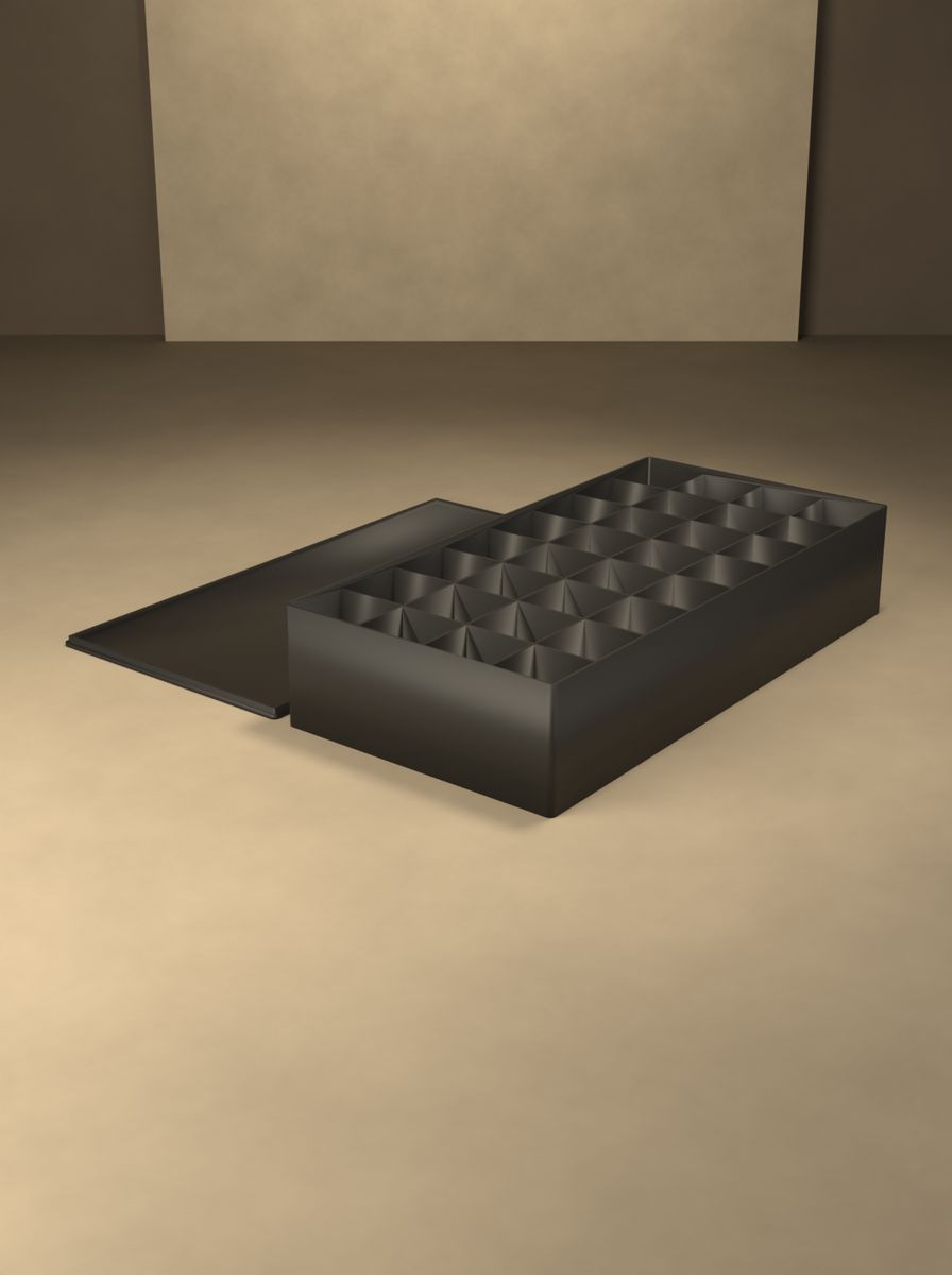 Kapaklı Büyük Bölmeli Kutu (300 × 150 × 60 mm, 8 × 4 Gözlü) görsel 4