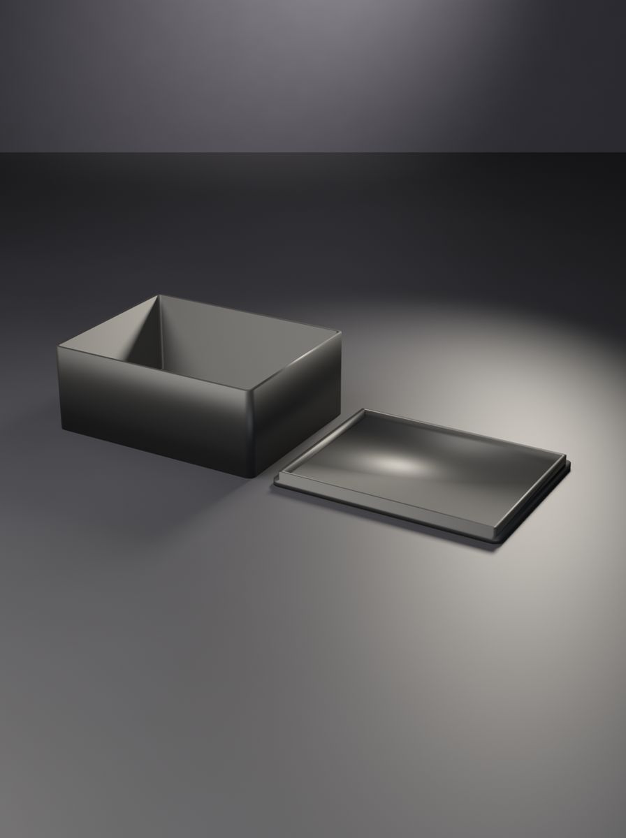 Kapaklı Kutu (90 × 70 × 35 mm, Tek Bölmeli) görsel 1