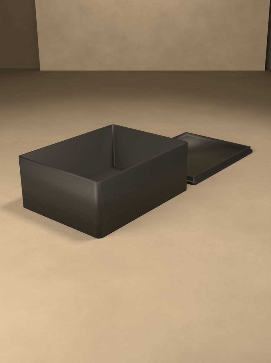 Kapaklı Kutu (90 × 70 × 35 mm, Tek Bölmeli) görsel 4