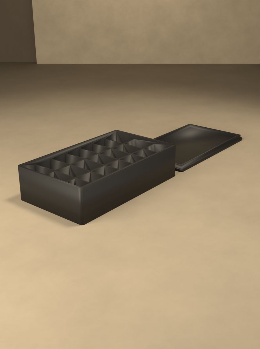 Kapaklı Organizer Kutu (100 × 60 × 25 mm, 7 × 3 Gözlü) görsel 4