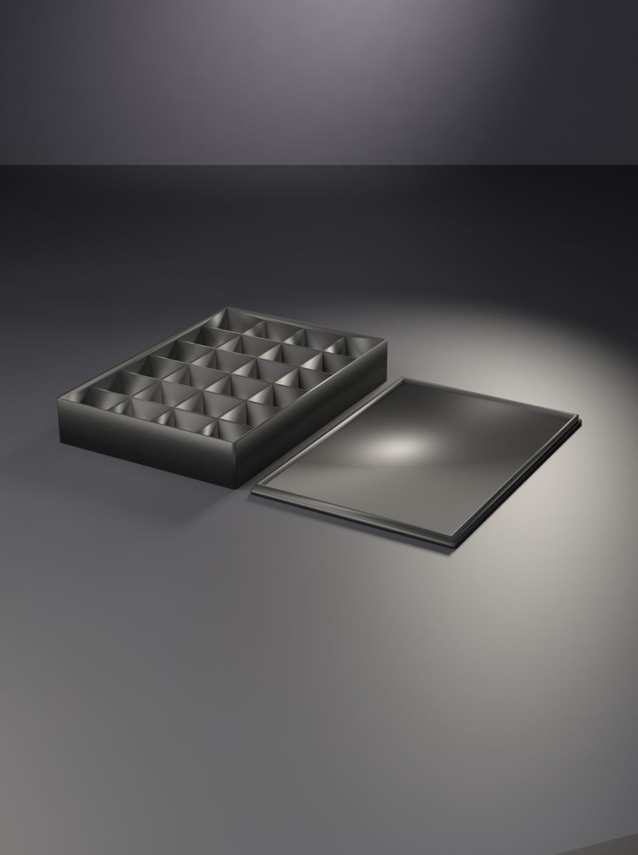Kapaklı Organizer Kutu (110 × 160 × 25 mm, 4 × 6 Gözlü)