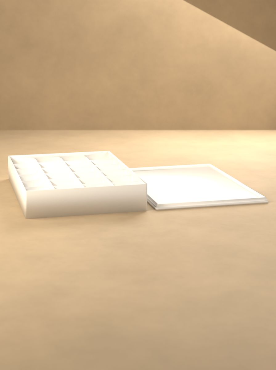 Kapaklı Organizer Kutu (110 × 160 × 25 mm, 4 × 6 Gözlü) görsel 3