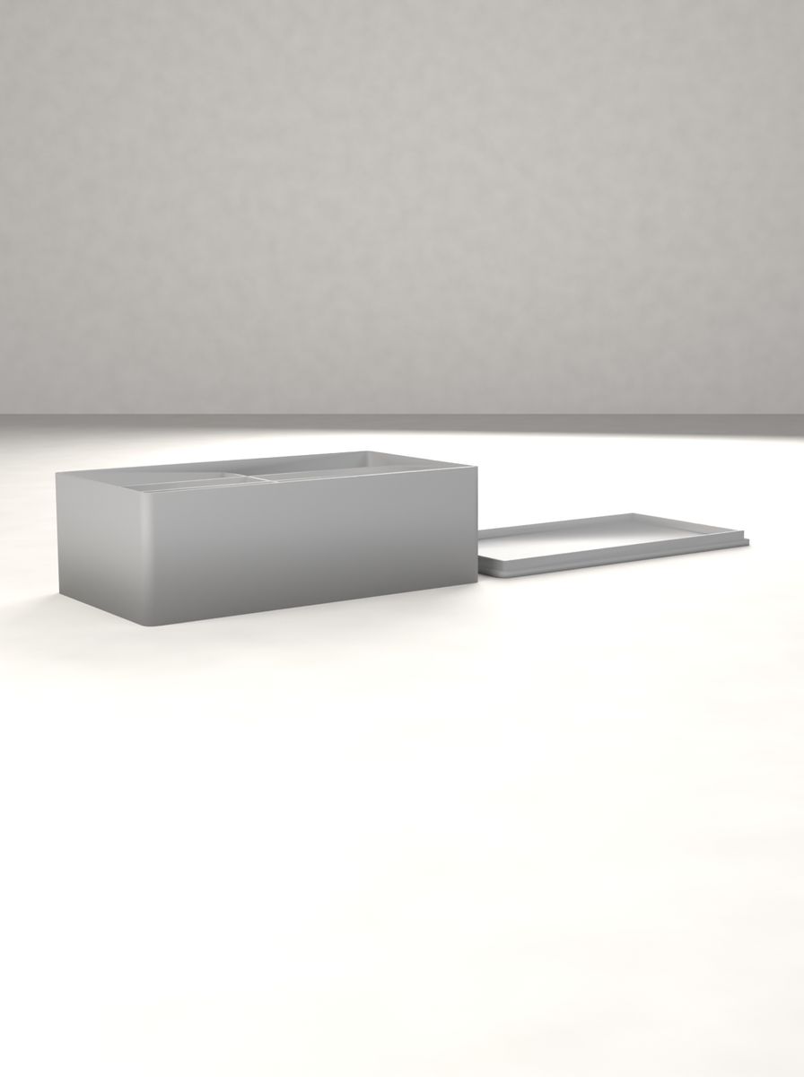 Kapaklı Organizer Kutu (110 × 60 × 35 mm, 2 × 4 Gözlü) görsel 2