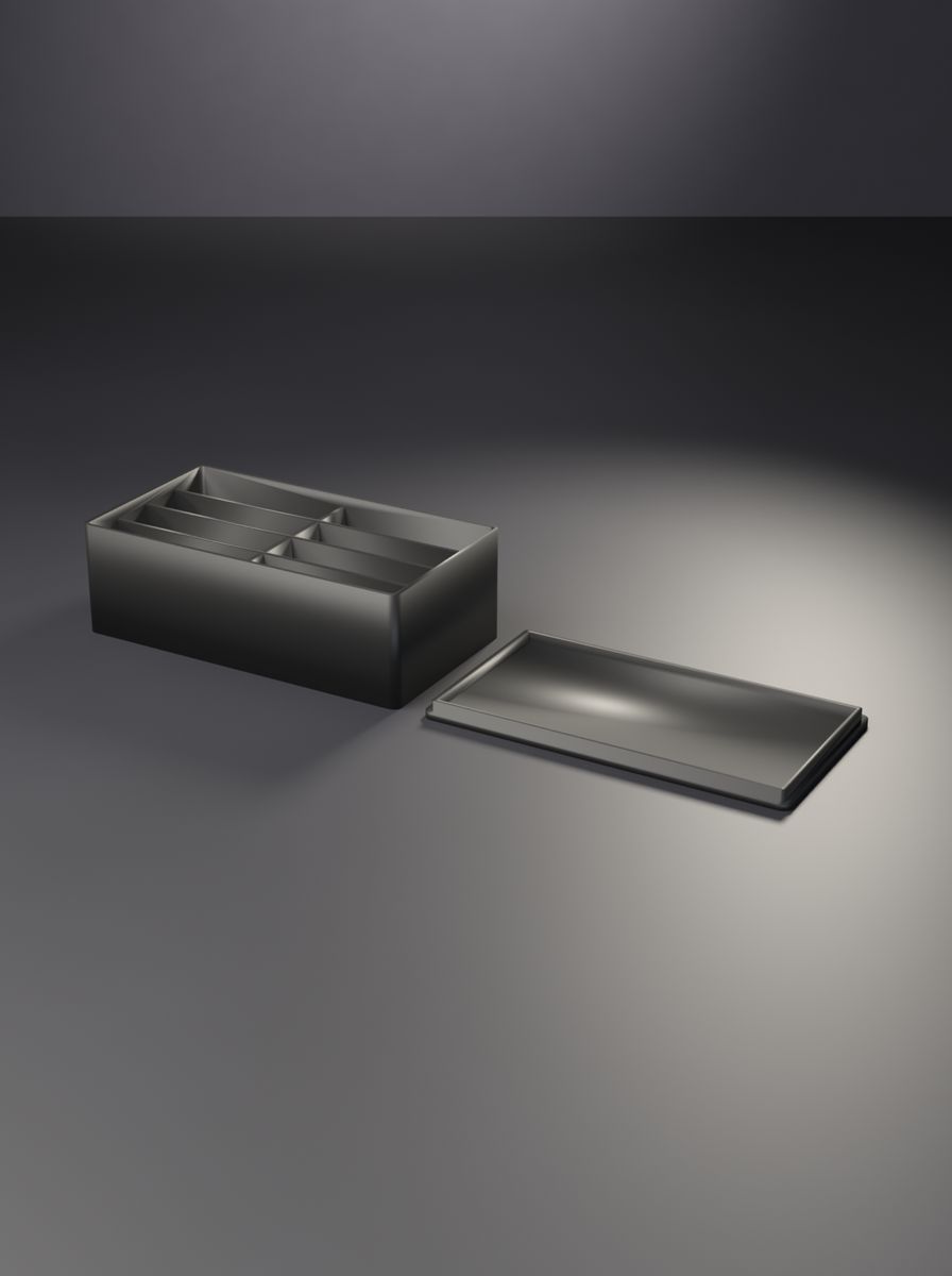 Kapaklı Organizer Kutu (110 × 60 × 35 mm, 2 × 4 Gözlü)