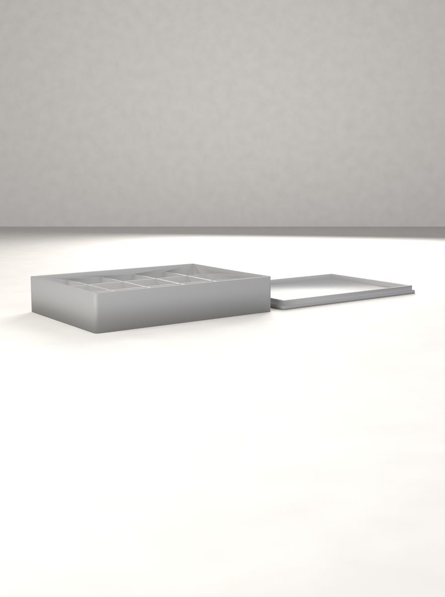 Kapaklı Organizer Kutu (110 × 80 × 20 mm, 5 × 3 Gözlü) görsel 2