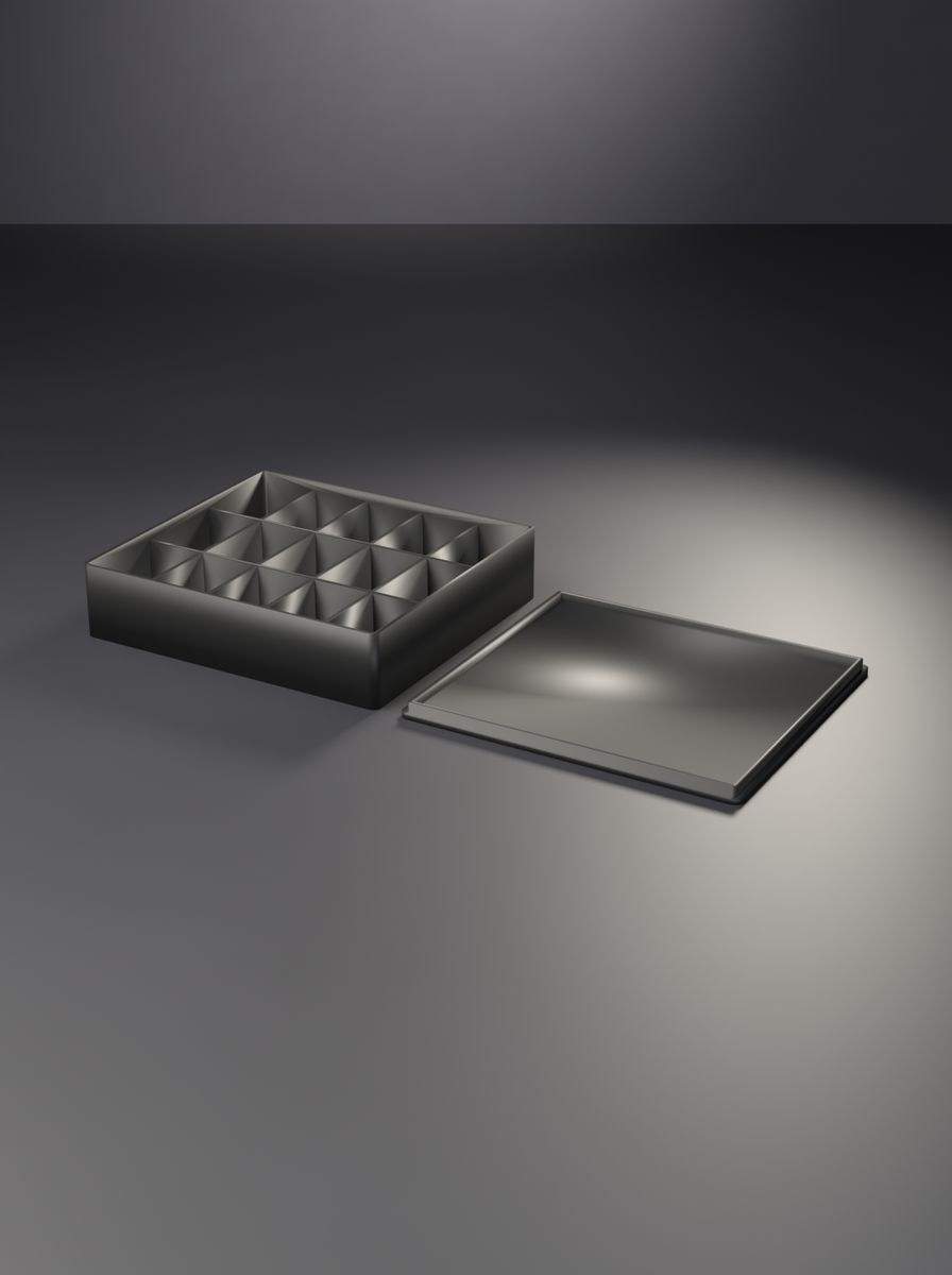 Kapaklı Organizer Kutu (115 × 105 × 26 mm, 5 × 3 Gözlü)