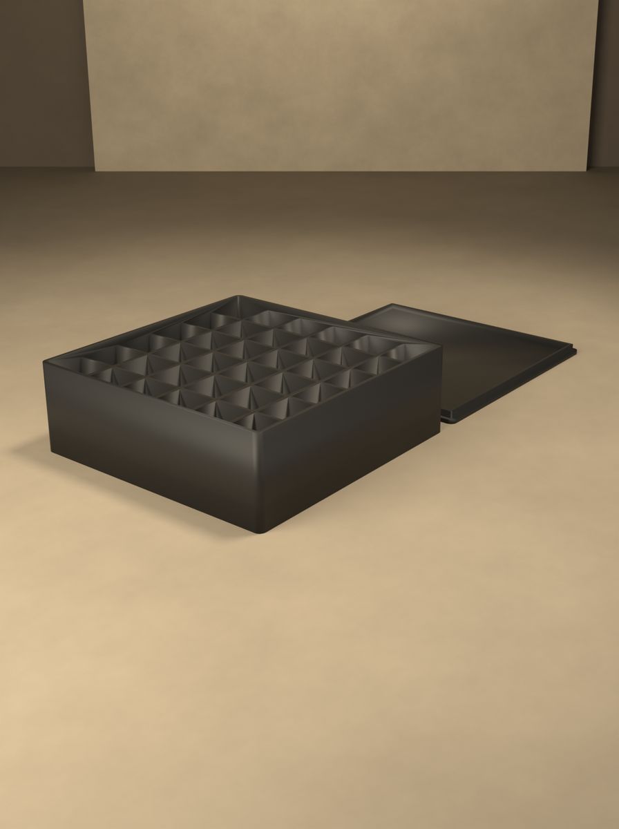 Kapaklı Organizer Kutu (120 × 120 × 40 mm, 6 × 6 Gözlü) görsel 4
