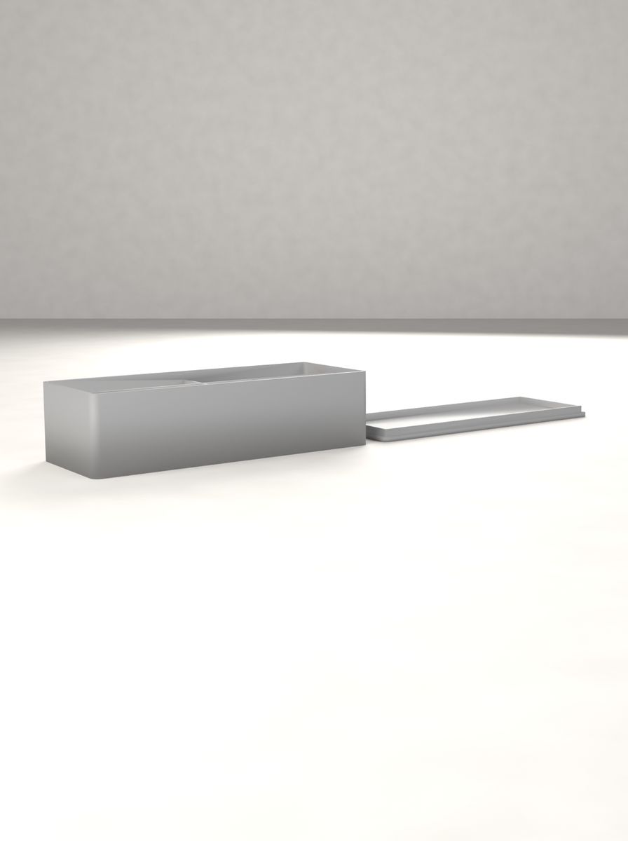 Kapaklı Organizer Kutu (120 × 45 × 30 mm, 2 × 3 Gözlü) görsel 2