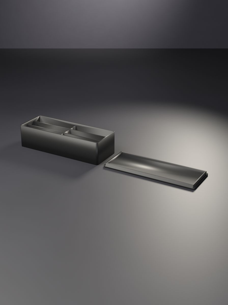 Kapaklı Organizer Kutu (120 × 45 × 30 mm, 2 × 3 Gözlü)