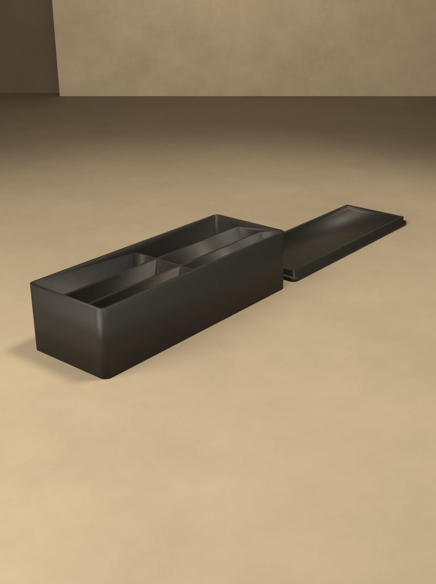 Kapaklı Organizer Kutu (120 × 45 × 30 mm, 2 × 3 Gözlü) görsel 4