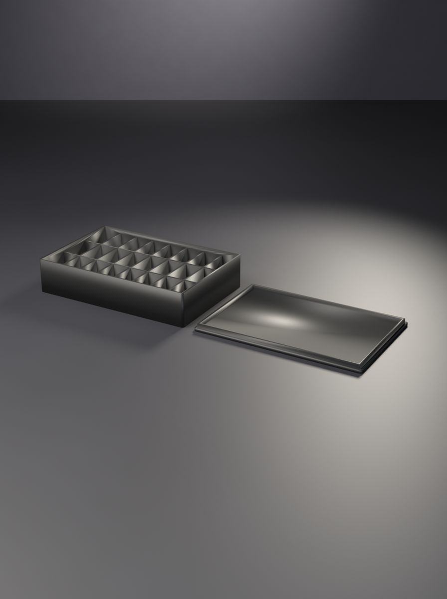 Kapaklı Organizer Kutu (120 × 80 × 25 mm, 8 × 3 Gözlü)