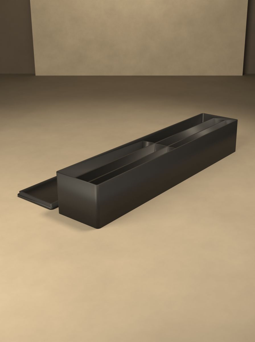 Kapaklı Organizer Kutu (250 × 50 × 40 mm, 2 × 3 Gözlü) görsel 4