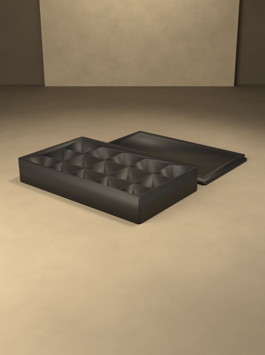 Kapaklı Organizer Kutu (60 × 100 × 16 mm, 3 × 5 Gözlü) görsel 4