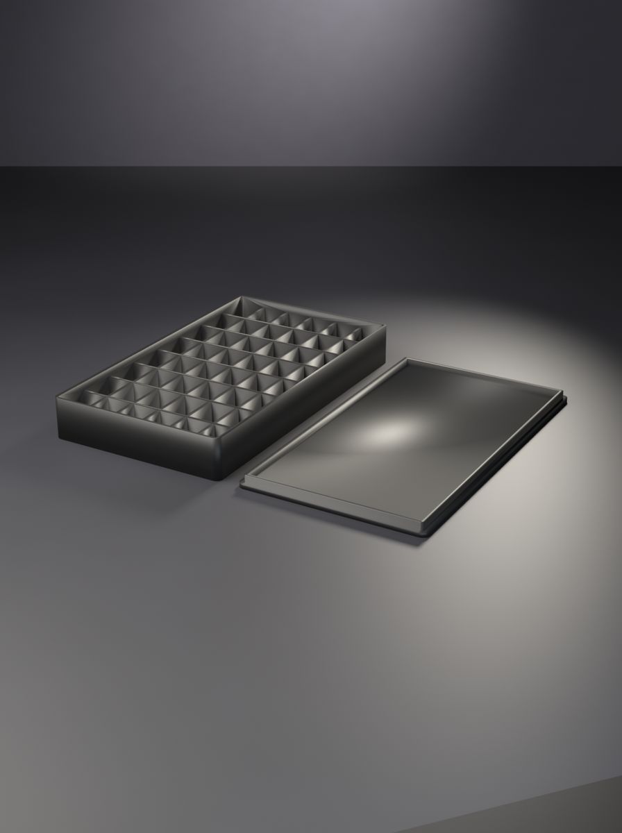 Kapaklı Organizer Kutu (80 × 140 × 18 mm, 6 × 8 Gözlü)