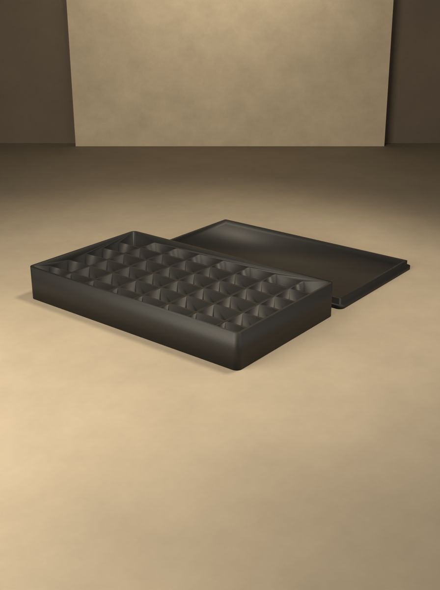 Kapaklı Organizer Kutu (80 × 140 × 18 mm, 6 × 8 Gözlü) görsel 4