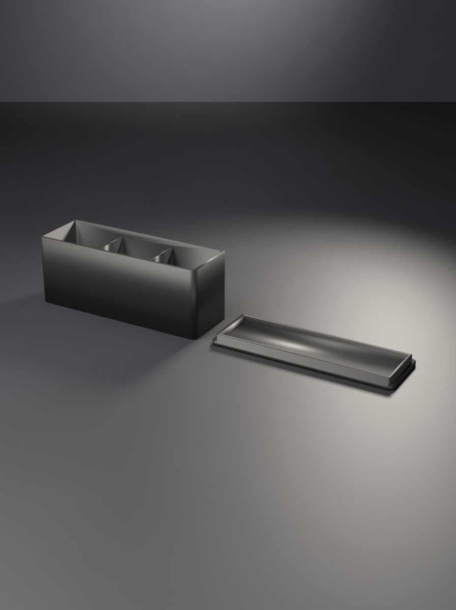 Kapaklı Organizer Kutu (90 × 30 × 35 mm, 3 × 1 Gözlü)