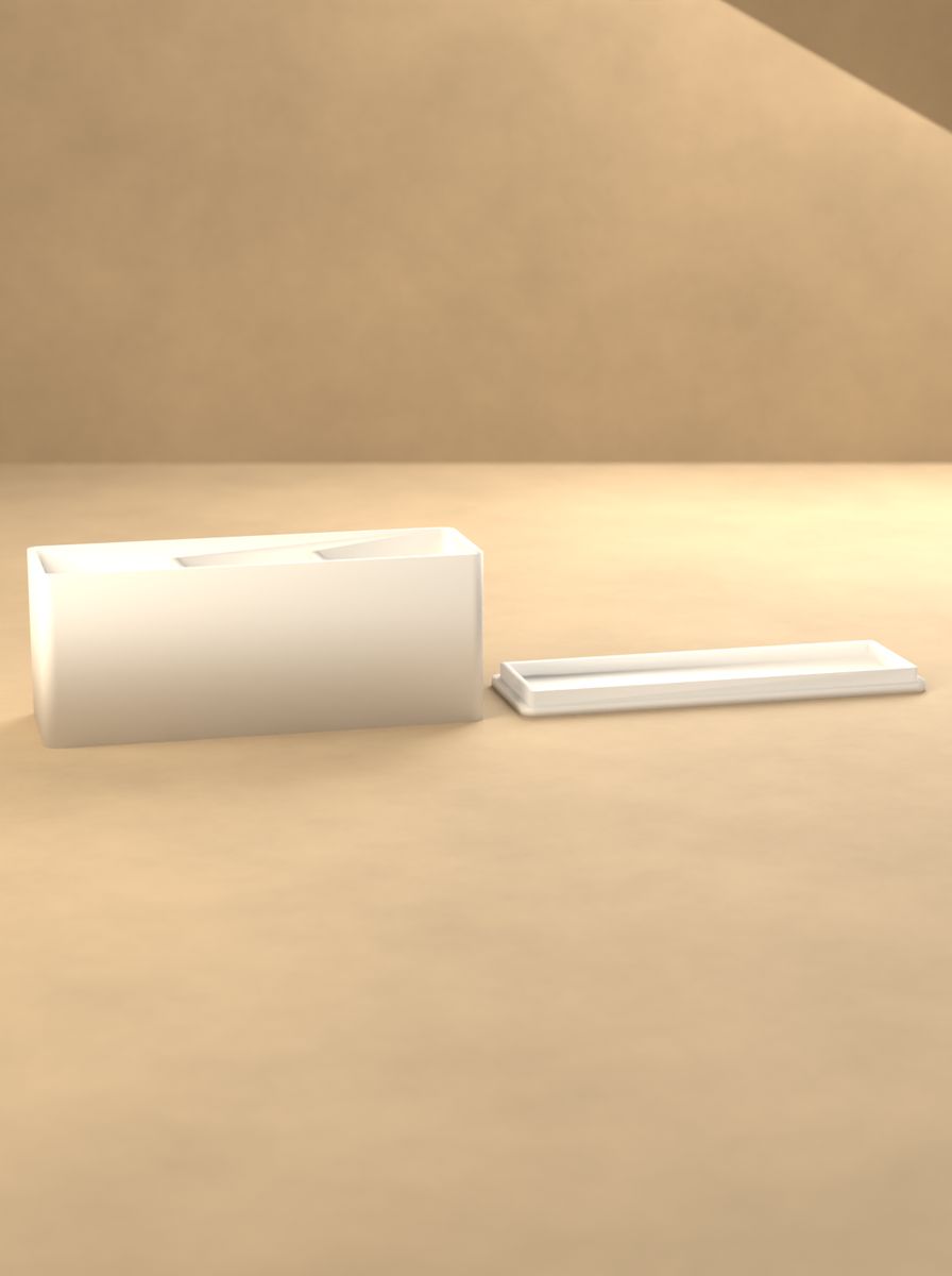 Kapaklı Organizer Kutu (90 × 30 × 35 mm, 3 × 1 Gözlü) görsel 3