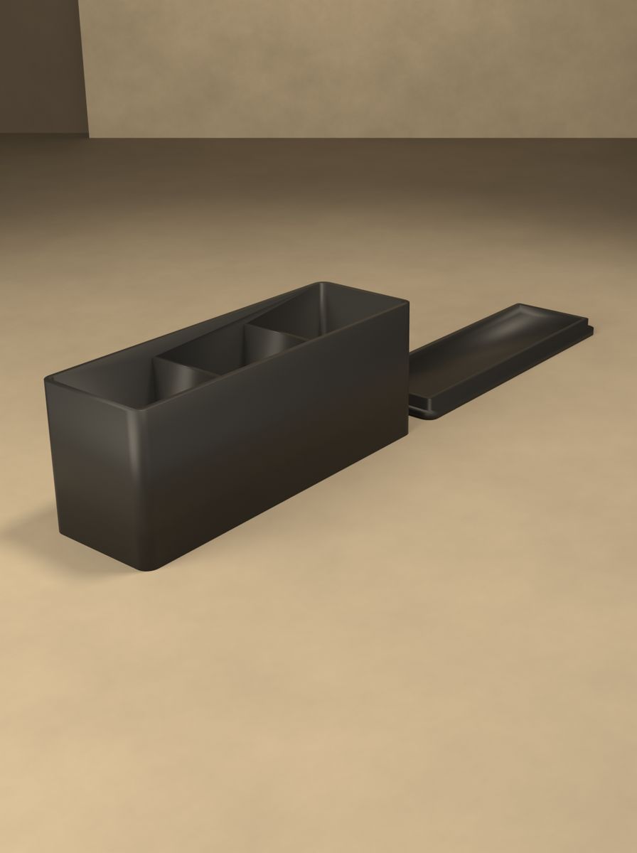 Kapaklı Organizer Kutu (90 × 30 × 35 mm, 3 × 1 Gözlü) görsel 4