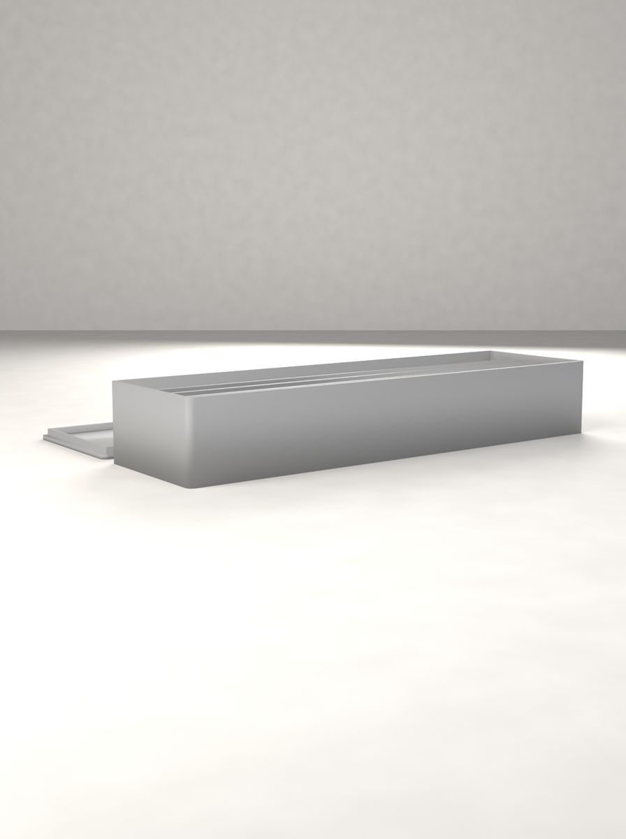 Kapaklı Uzun Organizer Kutu (220 × 65 × 35 mm, 1 × 5 Gözlü) görsel 2