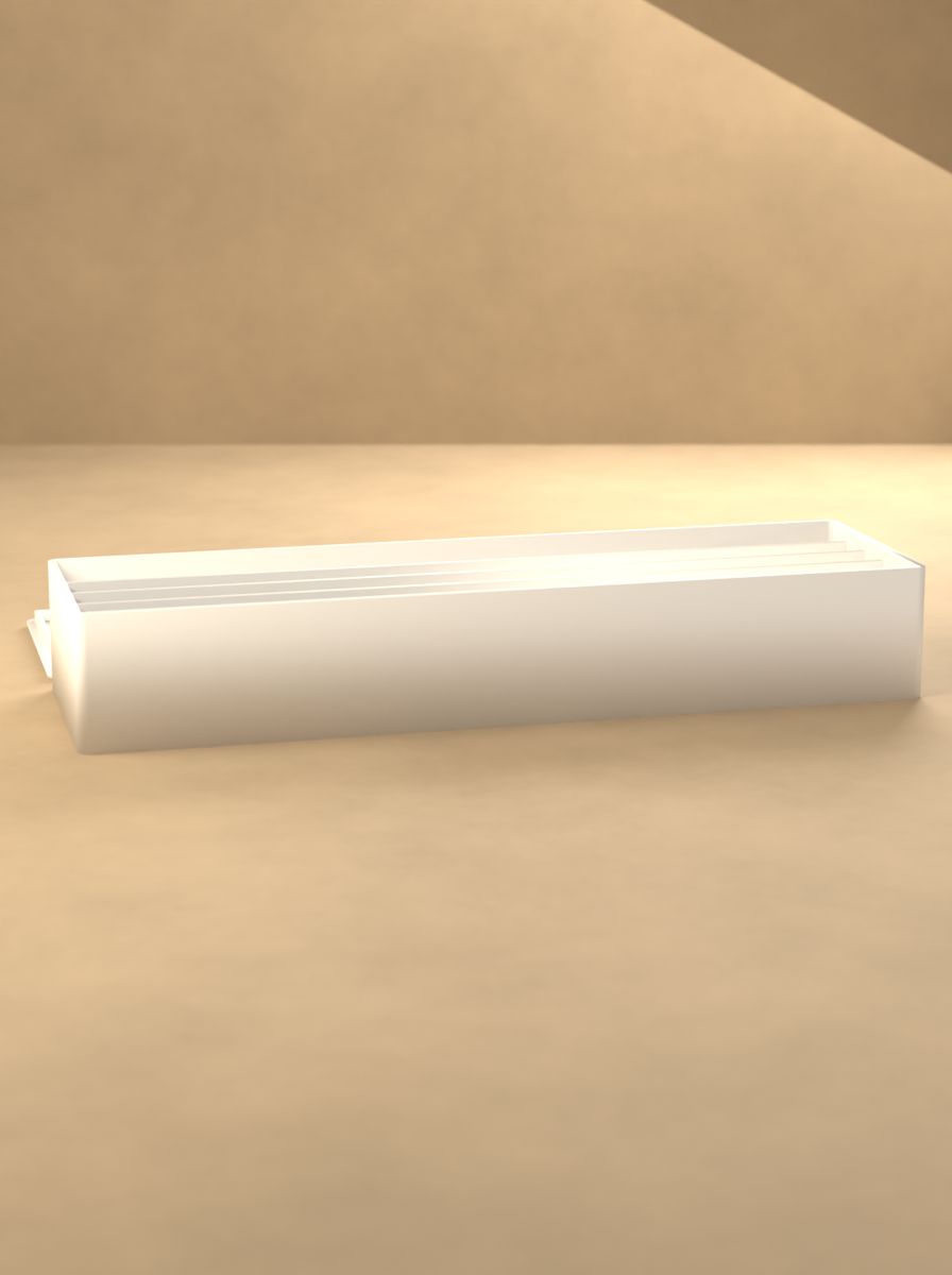 Kapaklı Uzun Organizer Kutu (220 × 65 × 35 mm, 1 × 5 Gözlü) görsel 3