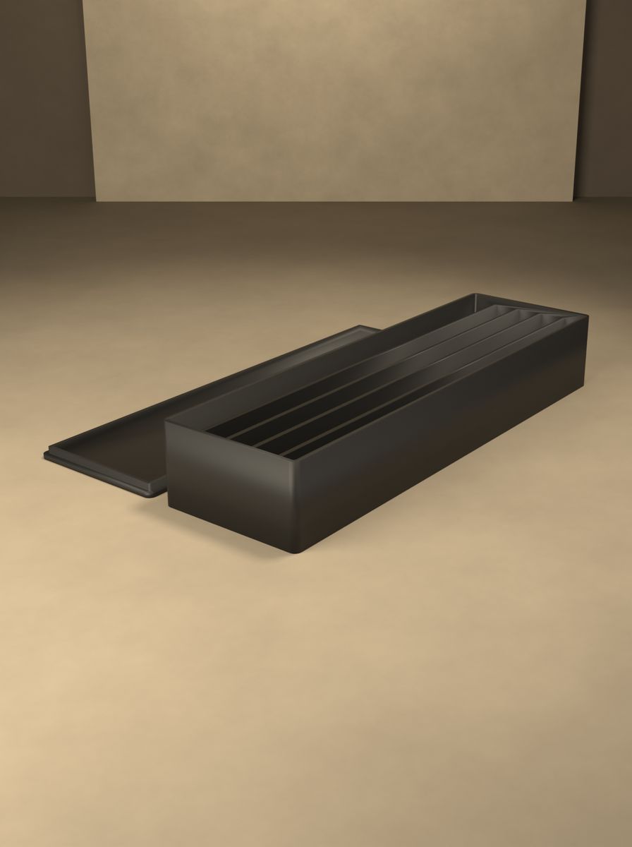 Kapaklı Uzun Organizer Kutu (220 × 65 × 35 mm, 1 × 5 Gözlü) görsel 4