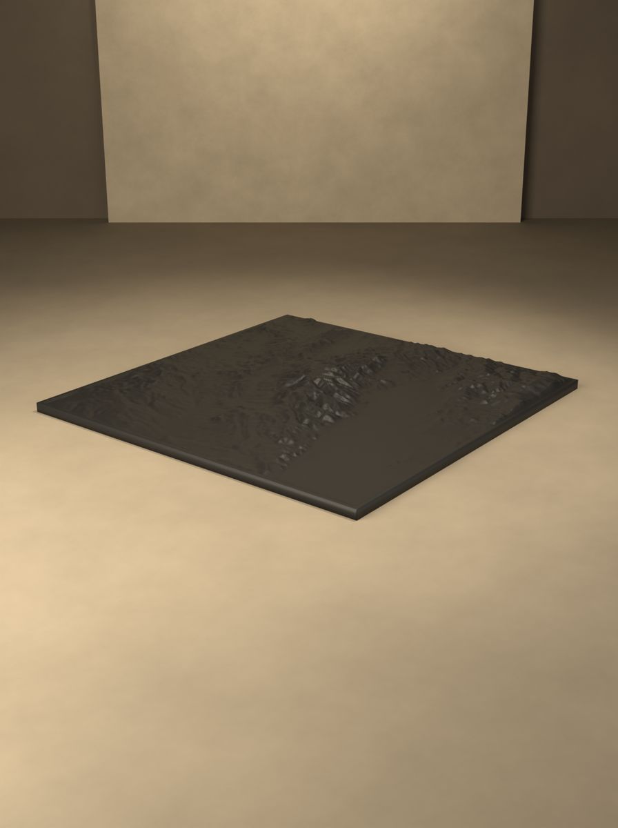 Kaz Dağı Rölyef Haritası (200 × 200 mm, Topografik Duvar Dekoru) görsel 3