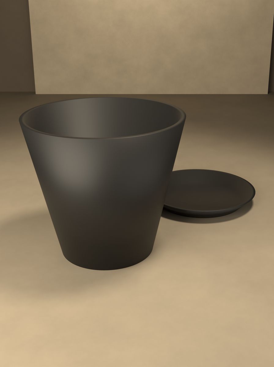 Konik Saksı 100 mm (Altlık Tabaklı, Drenaj Delikli) görsel 4