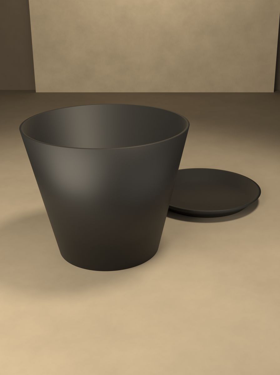 Konik Saksı (110 mm Üst Çap, 70 mm Alt Çap, 90 mm Yükseklik, Altlık Tabaklı, Drenaj Delikli) görsel 4