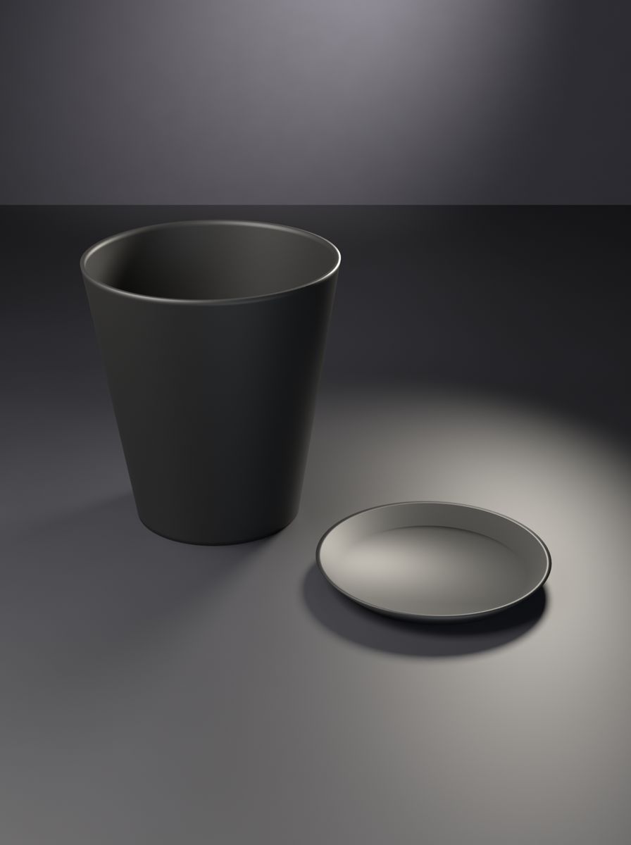 Konik Saksı (120 mm Üst Çap, 80 mm Alt Çap, 130 mm Yükseklik, Altlık Tabaklı, Drenaj Delikli)