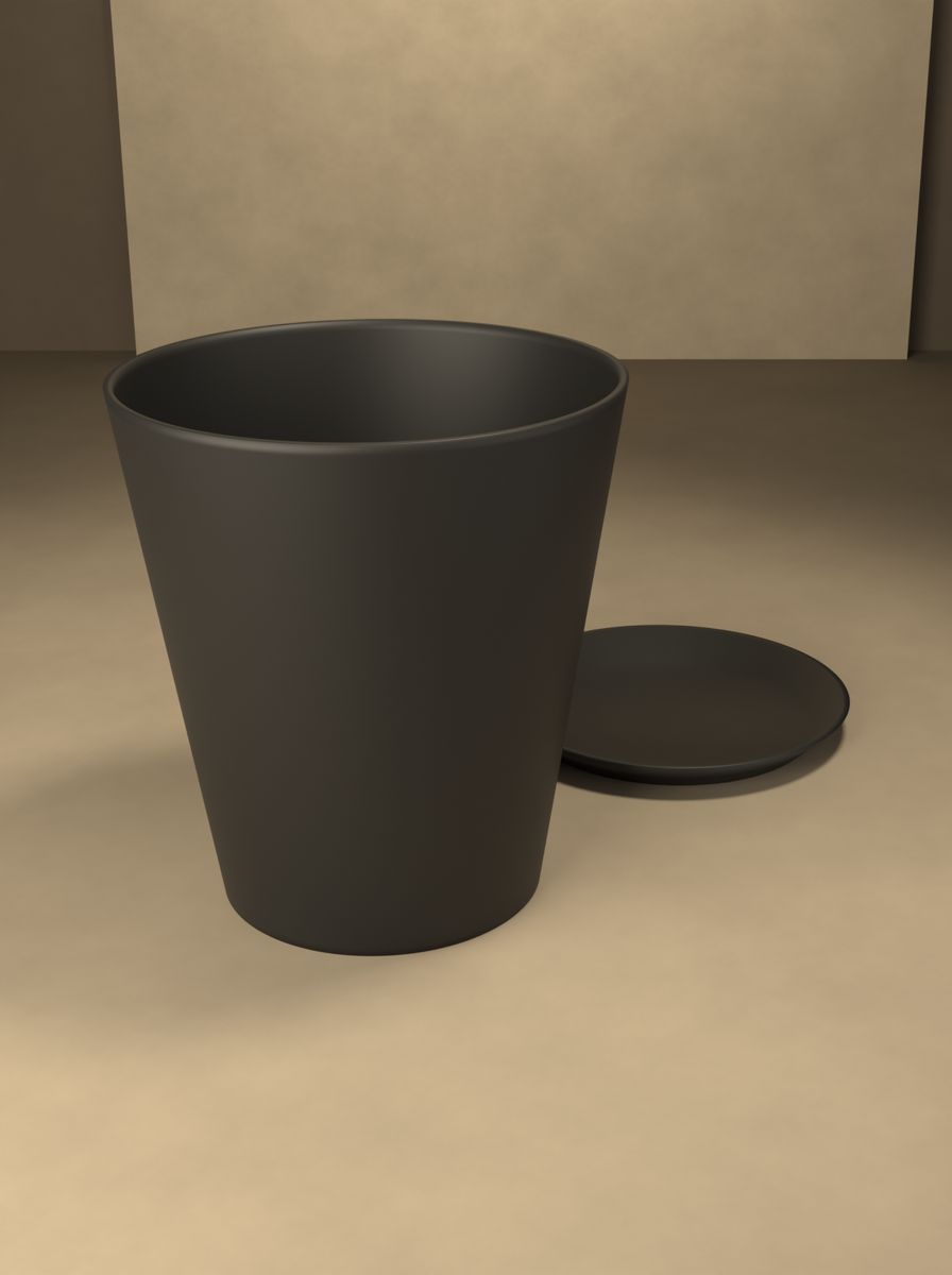 Konik Saksı (120 mm Üst Çap, 80 mm Alt Çap, 130 mm Yükseklik, Altlık Tabaklı, Drenaj Delikli) görsel 4