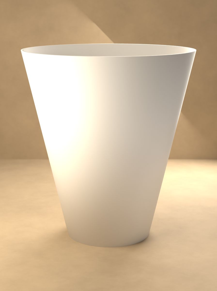 Konik Saksı (180 mm Üst Çap, 90 mm Alt Çap, 200 mm Yükseklik, Drenaj Delikli) görsel 3