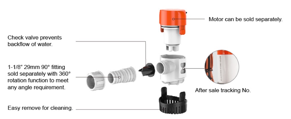 Seaflo 1100 GPH Manuel Sintine Pompası 12V