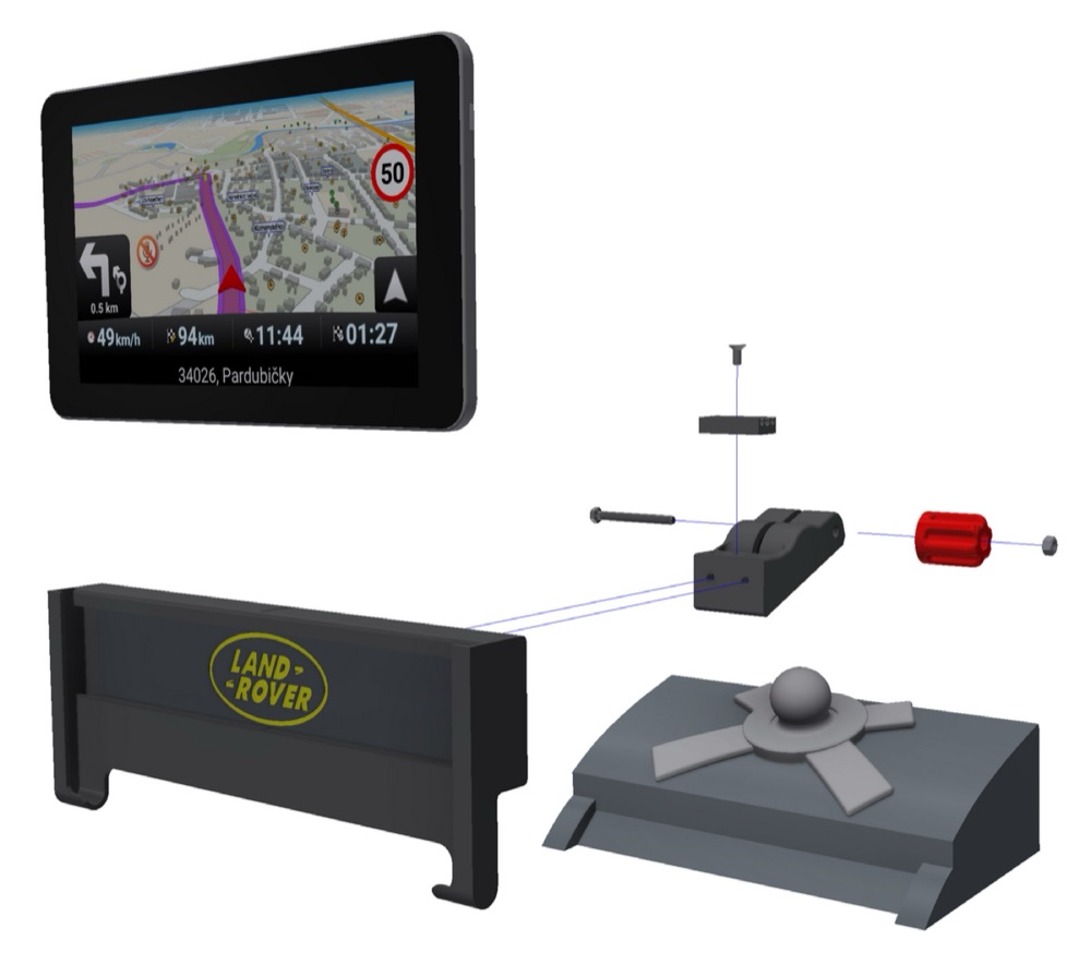 Land Rover Discovery 3 için tablet tutucu görsel 2
