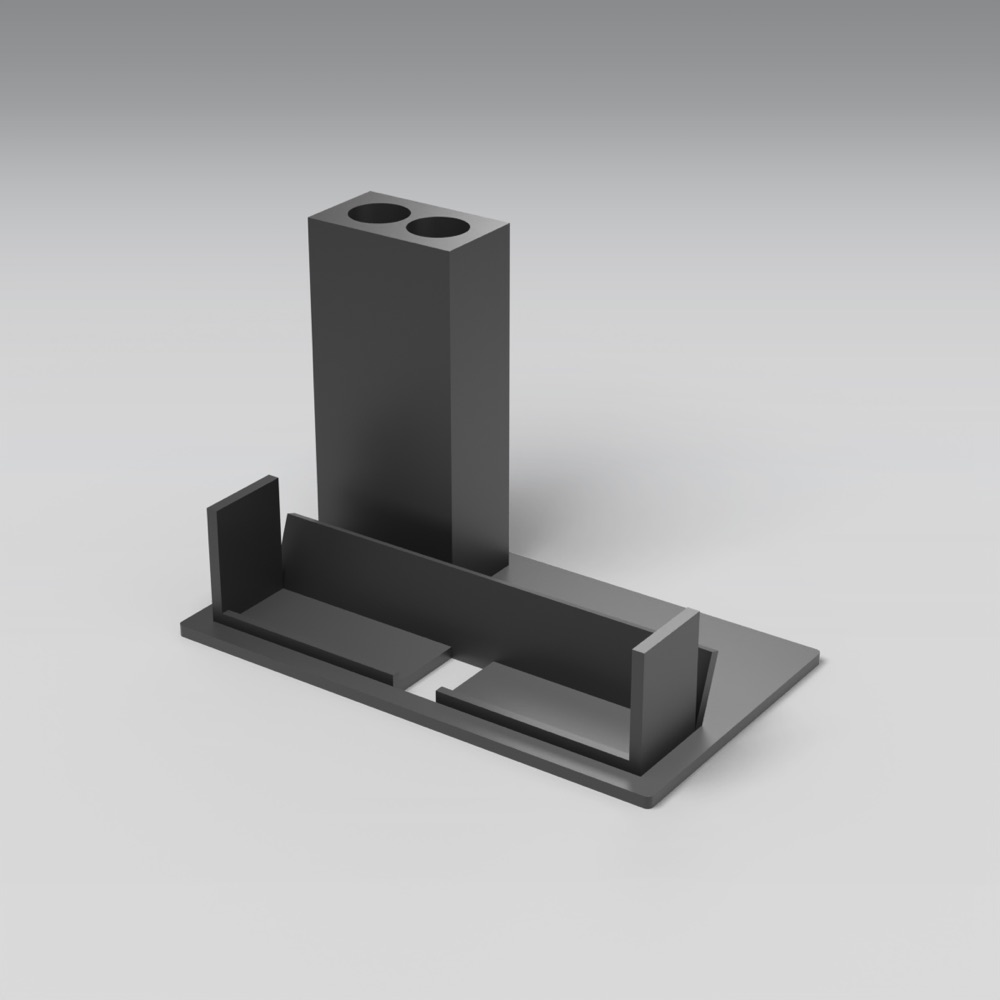 Masaüstü Kalemlik ve Telefon Standı (2 Kalem Ø10 mm, Telefon Kalınlığı 10 mm)