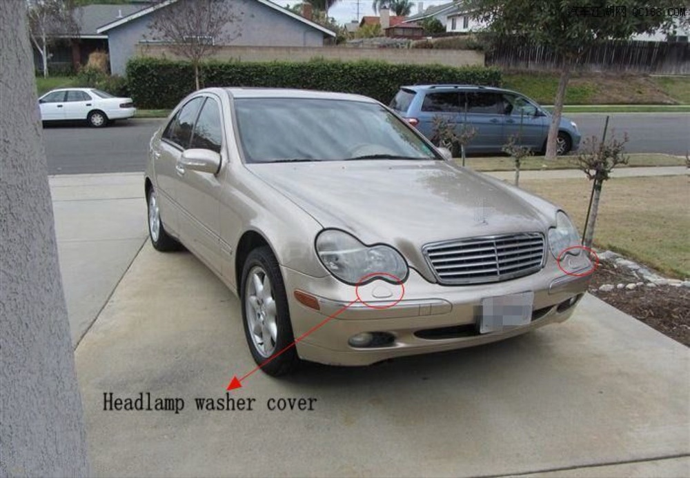 Mercedes C-Class W203 Ön Tampon Far Yıkama Kapağı