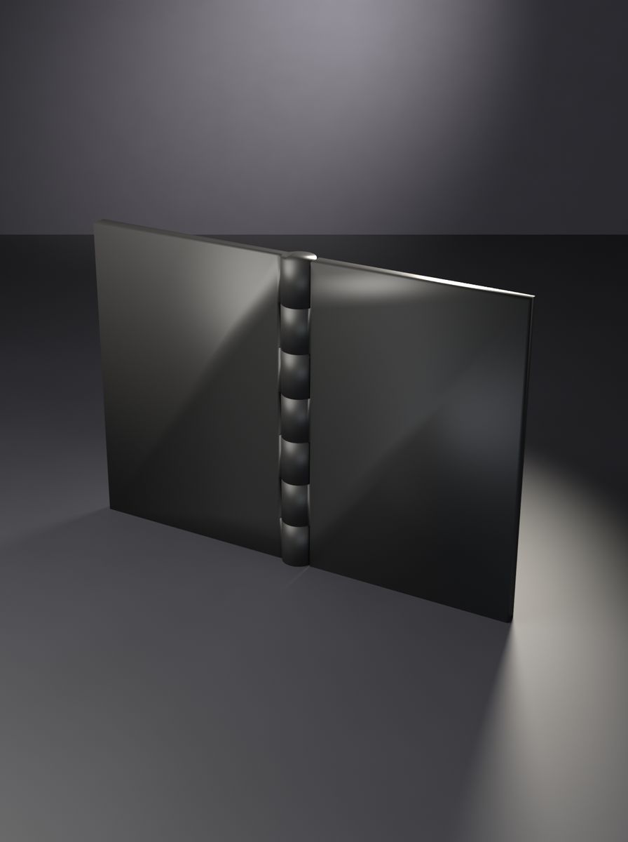 Montajsız Çift Kanatlı Menteşe (120 mm Boy, 80 mm Kanat, 7 Geçmeli)