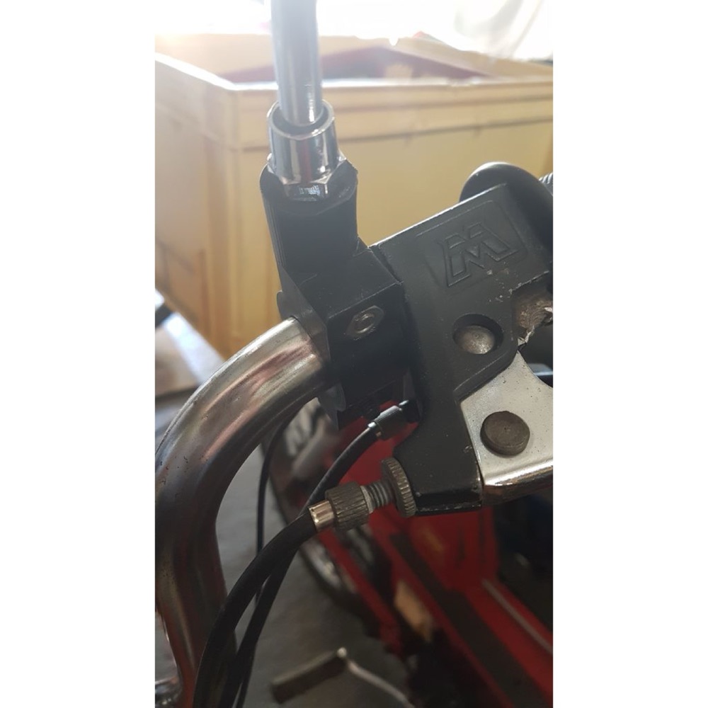 Motosiklet Retro Gidon Ayna Braketi 22mm görsel 2