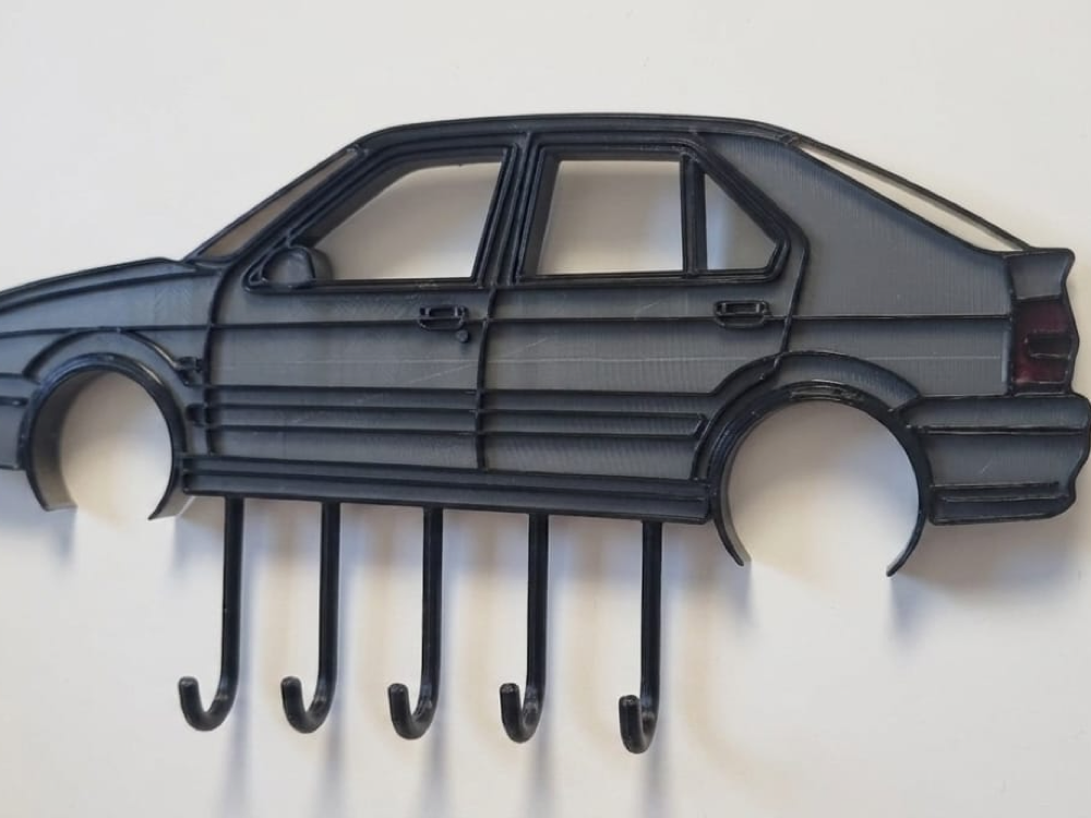 Renault 19 Siluet Anahtarlık Askısı
