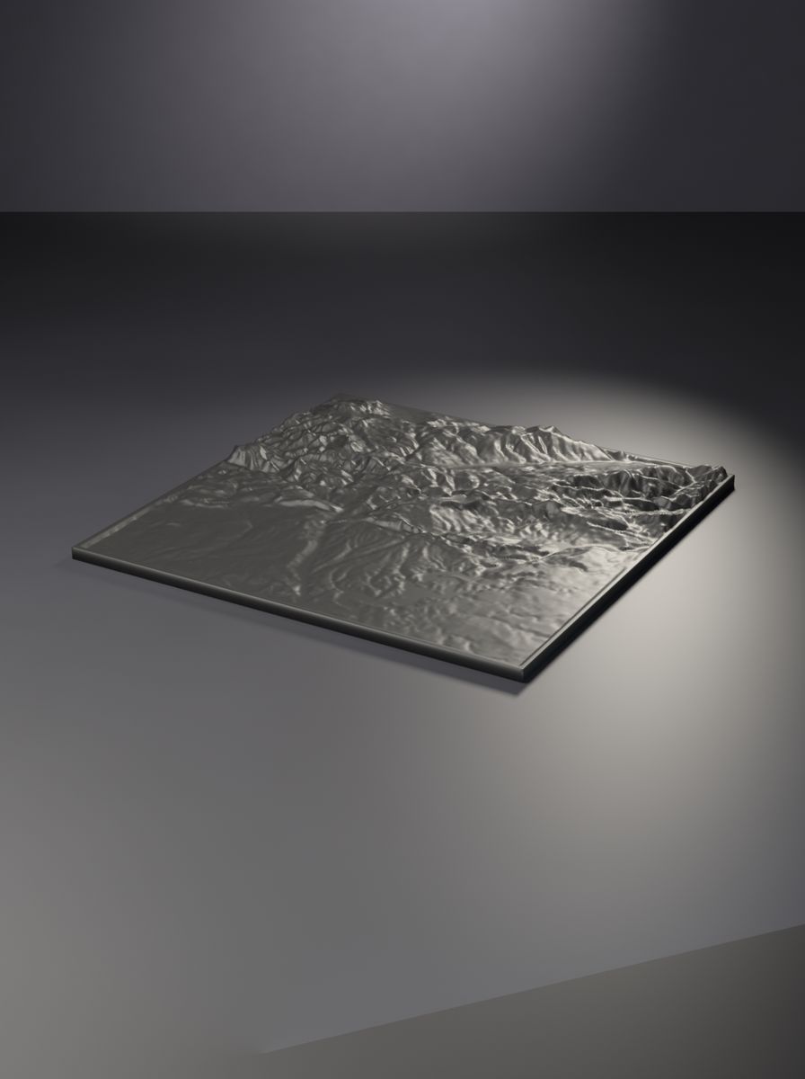 Nemrut Dağı Rölyef Haritası (200 × 200 mm, Topografik Duvar Dekoru)