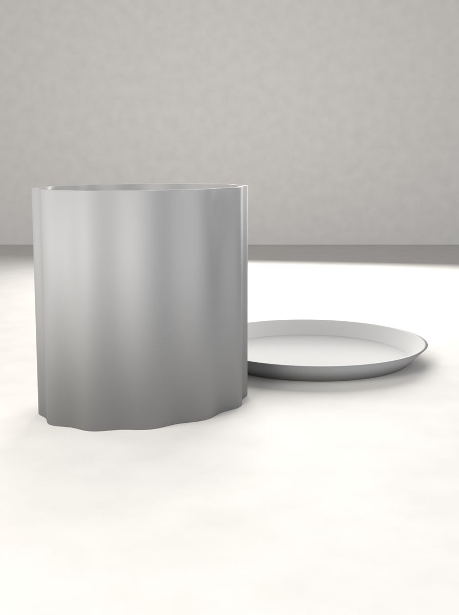 Oval Kanallı Saksı (100 × 75 mm, 100 mm Yükseklik, 12 Kanal, Altlık Tabaklı, Drenaj Delikli) görsel 2