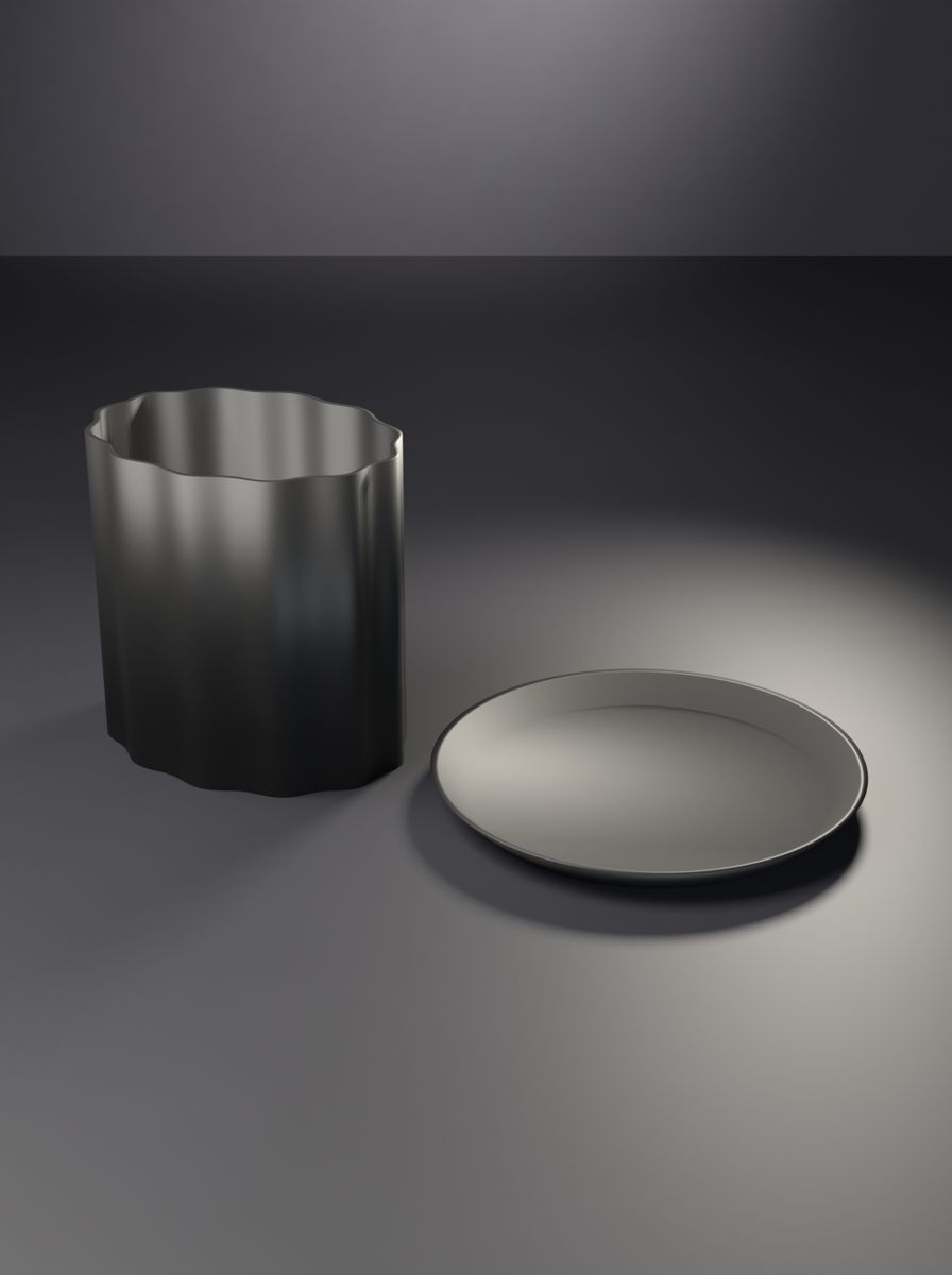 Oval Kanallı Saksı (100 × 75 mm, 100 mm Yükseklik, 12 Kanal, Altlık Tabaklı, Drenaj Delikli)