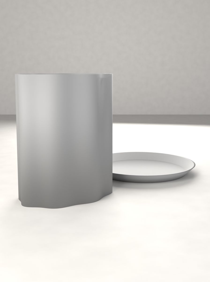 Oval Kanallı Saksı (90 × 63 mm, 110 mm Yükseklik, 8 Kanal, Altlık Tabaklı, Drenaj Delikli) görsel 2
