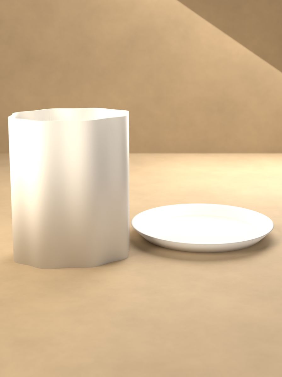 Oval Kanallı Saksı (90 × 63 mm, 110 mm Yükseklik, 8 Kanal, Altlık Tabaklı, Drenaj Delikli) görsel 3