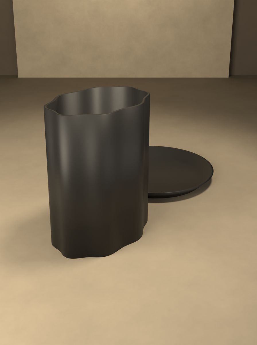 Oval Kanallı Saksı (90 × 63 mm, 110 mm Yükseklik, 8 Kanal, Altlık Tabaklı, Drenaj Delikli) görsel 4