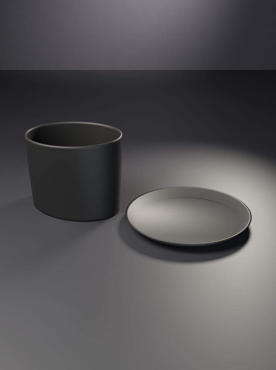 Oval Saksı (100 × 80 mm, 80 mm Yükseklik, Altlık Tabaklı, Drenaj Delikli)