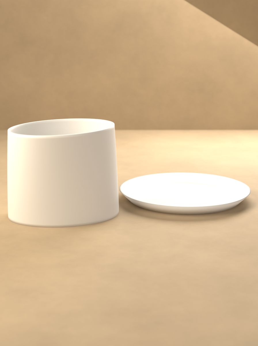 Oval Saksı (100 × 80 mm, 80 mm Yükseklik, Altlık Tabaklı, Drenaj Delikli) görsel 3