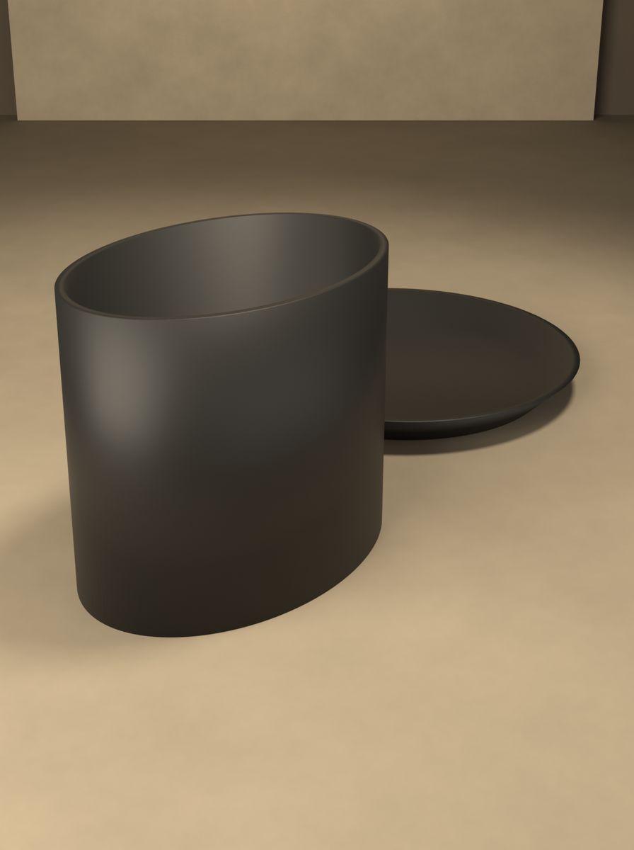 Oval Saksı (85 × 59,5 mm, 70 mm Yükseklik, Altlık Tabaklı, Drenaj Delikli) görsel 4