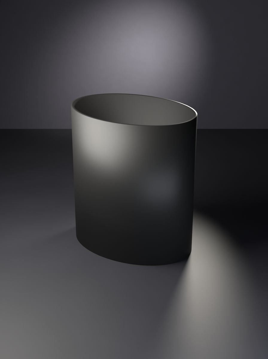 Oval Saksı (90 × 63 mm, 100 mm Yükseklik, Drenaj Delikli)